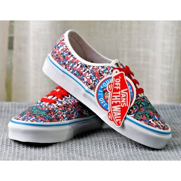 New! Size: 4.5 Men/6 Women | Vans Authentic Where's Waldo? | VN0A348A3RZ - Picture 2 of 11